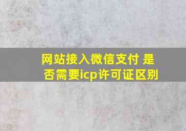 网站接入微信支付 是否需要icp许可证区别